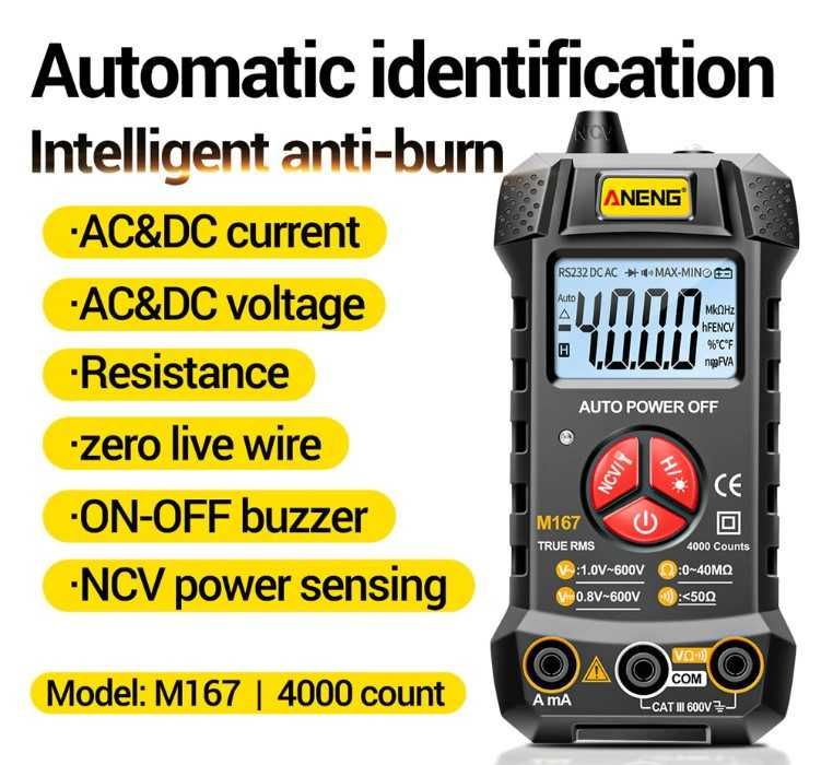 Автоматичний мультиметр ANENG M167