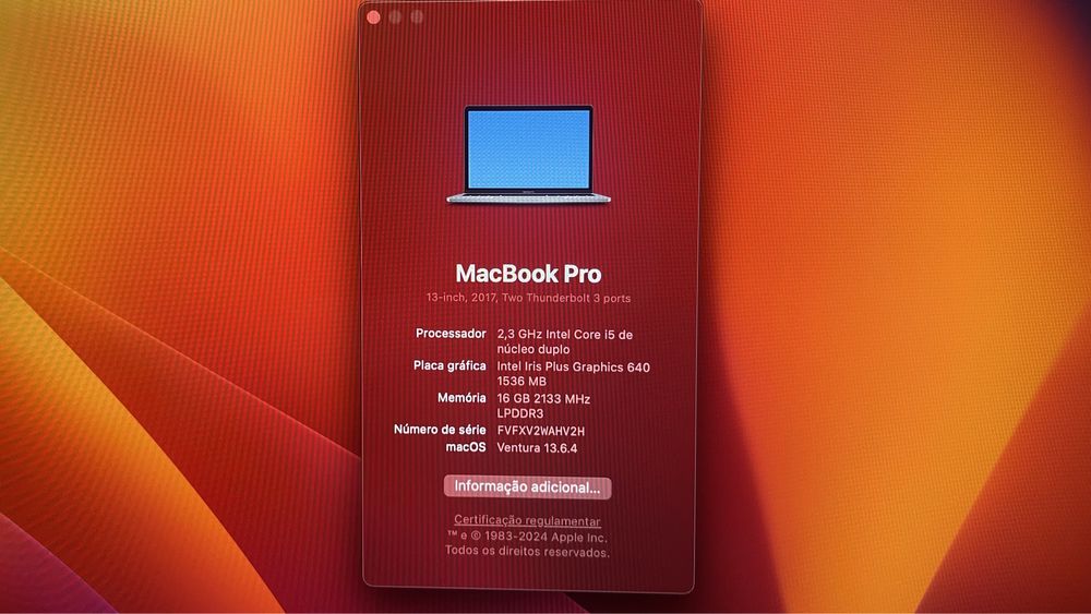 Apple Macbook Pro 13.3 2.3 2017