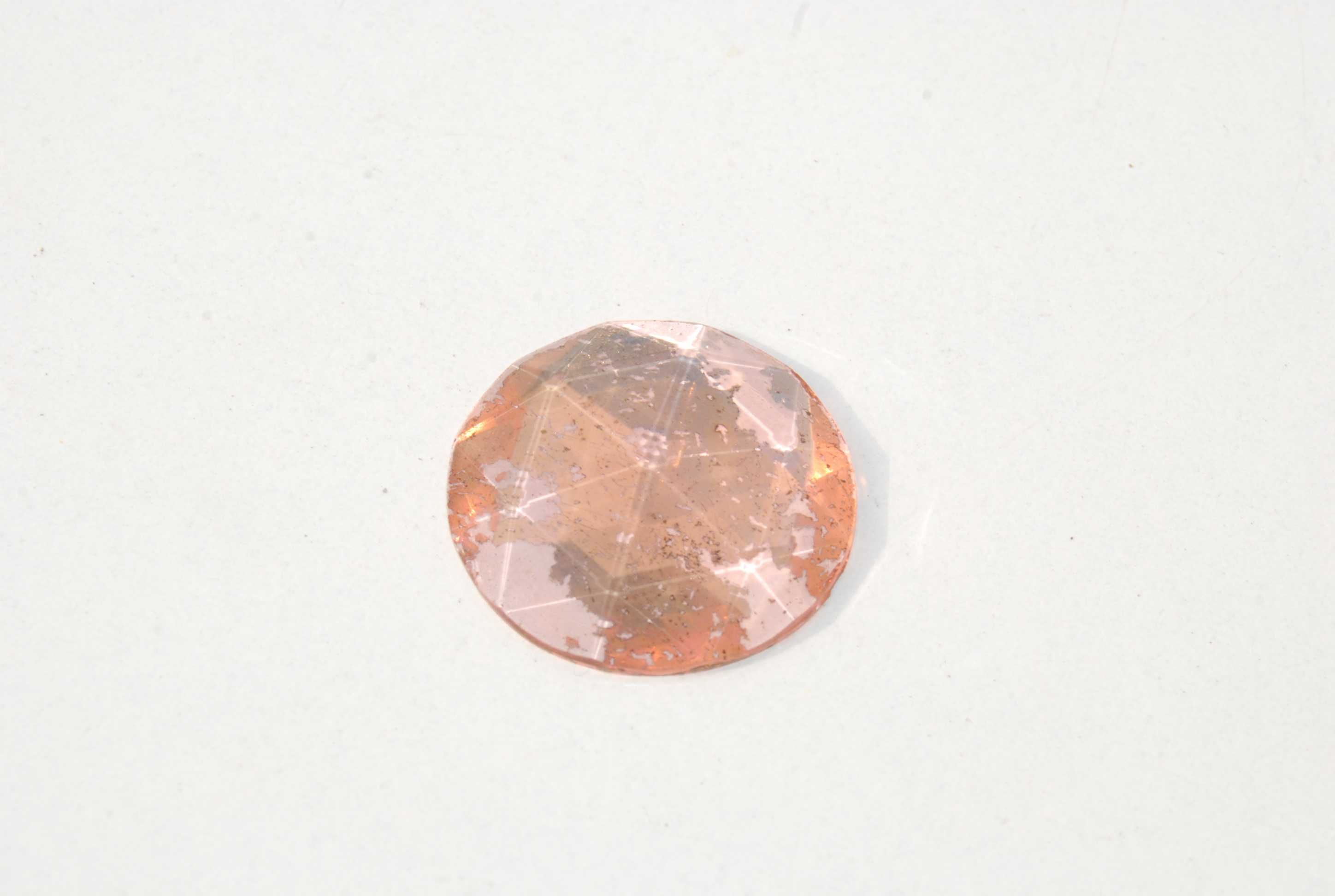Stare szkło szlifowane ozdobne ozdoba różowy kryształ antyk unikat