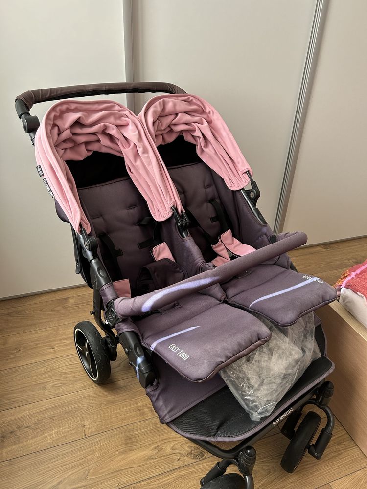 Wózek bliźniaczy Baby Monsters Easy Twin spacerówka