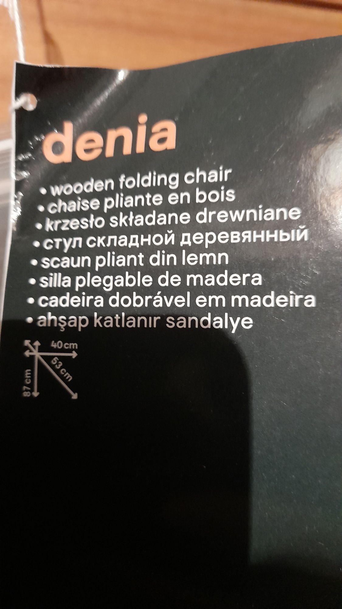 Krzesło drewniane ogrodowe składane.