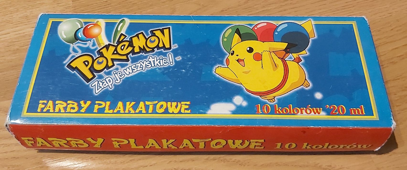 Pokemon Nintendo Farby plakatowe kolekcjonerskie 2001 złap je wszystki