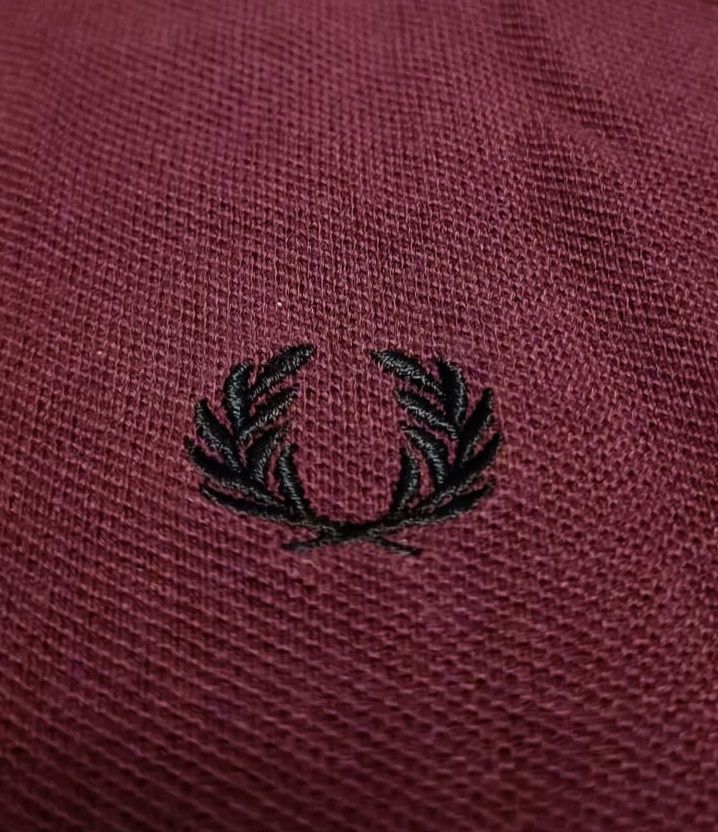 Polo na długi rękaw Fred Perry burgund XL