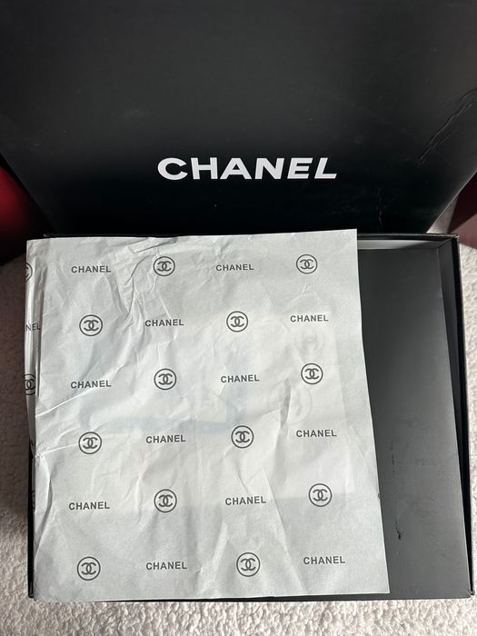 Kalosze Chanel czarne nowe box