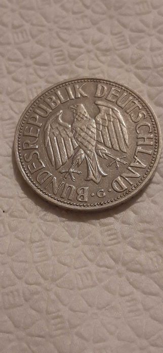 Moneta obiegowa 1 Deutsche mark z 1967 roku obiegowa ,