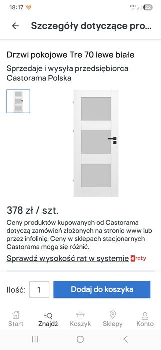 Nowe Drzwi 70 Prawe
