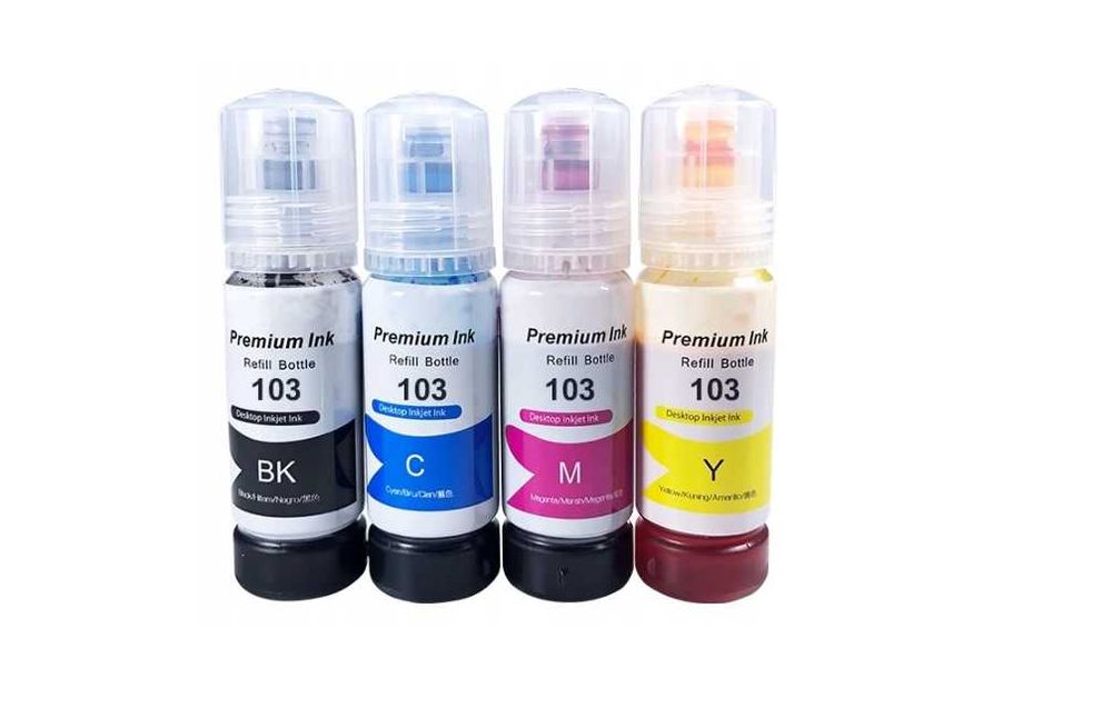4x TUSZ 103 DO DRUKARKI EPSON L3160 L3150 L3110
