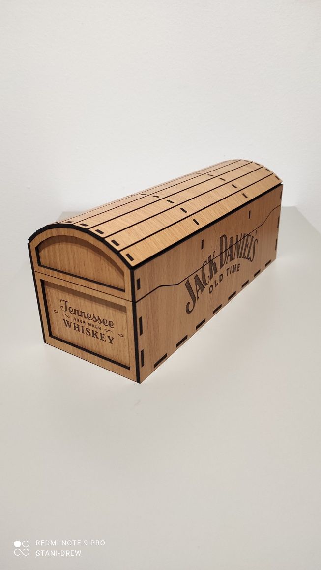 Skrzynka opakowanie na whisky Jack Daniels grawer