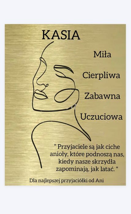 Elegancki Prezent srebrny złoty urodziny imieniny inne art line