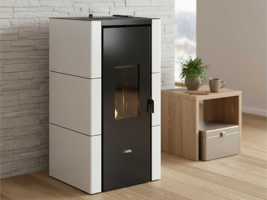 Piec piecyk na pellet Cadel Cristal 7kw Powietrzny nadmuchowy Klasa A+
