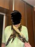 Kolnierz/ szal futro fretki/ naturalne futro fretki na szyje