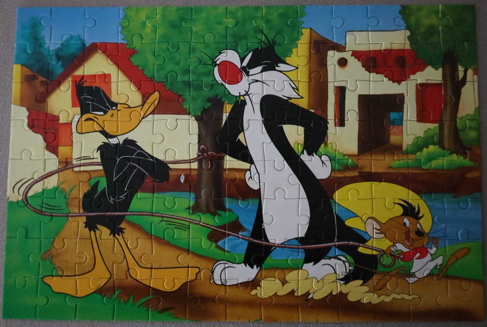 Puzzle Trefl Looney Tunes Kot Sylwester Daffy stare prl 100 / Komplet