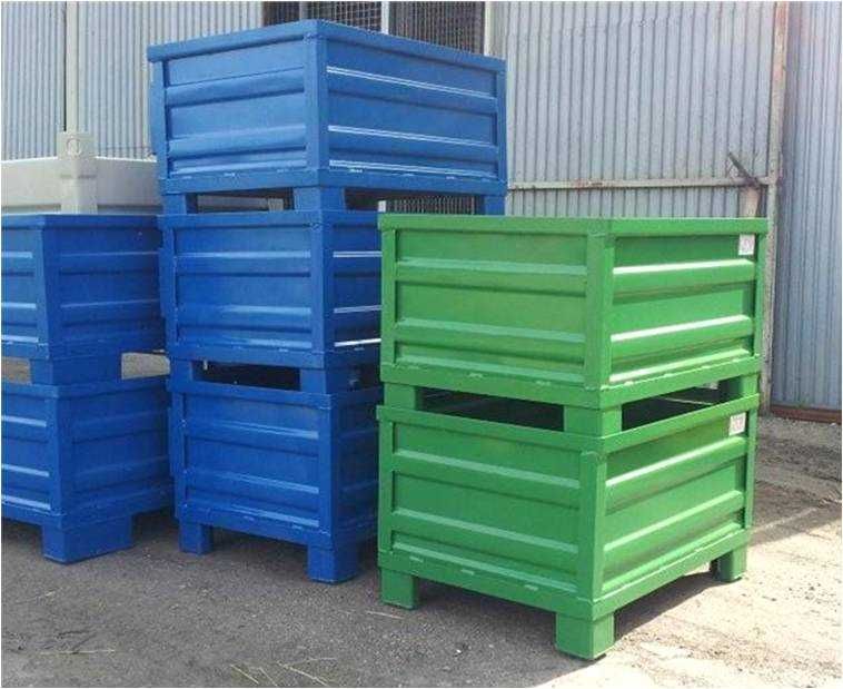pojemnik blaszany 800x600x500 mm  1/4 Gitterbox
