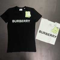 NEW COLLECTION! Базовая женская футболка Burberry в черном цвете S-XXL
