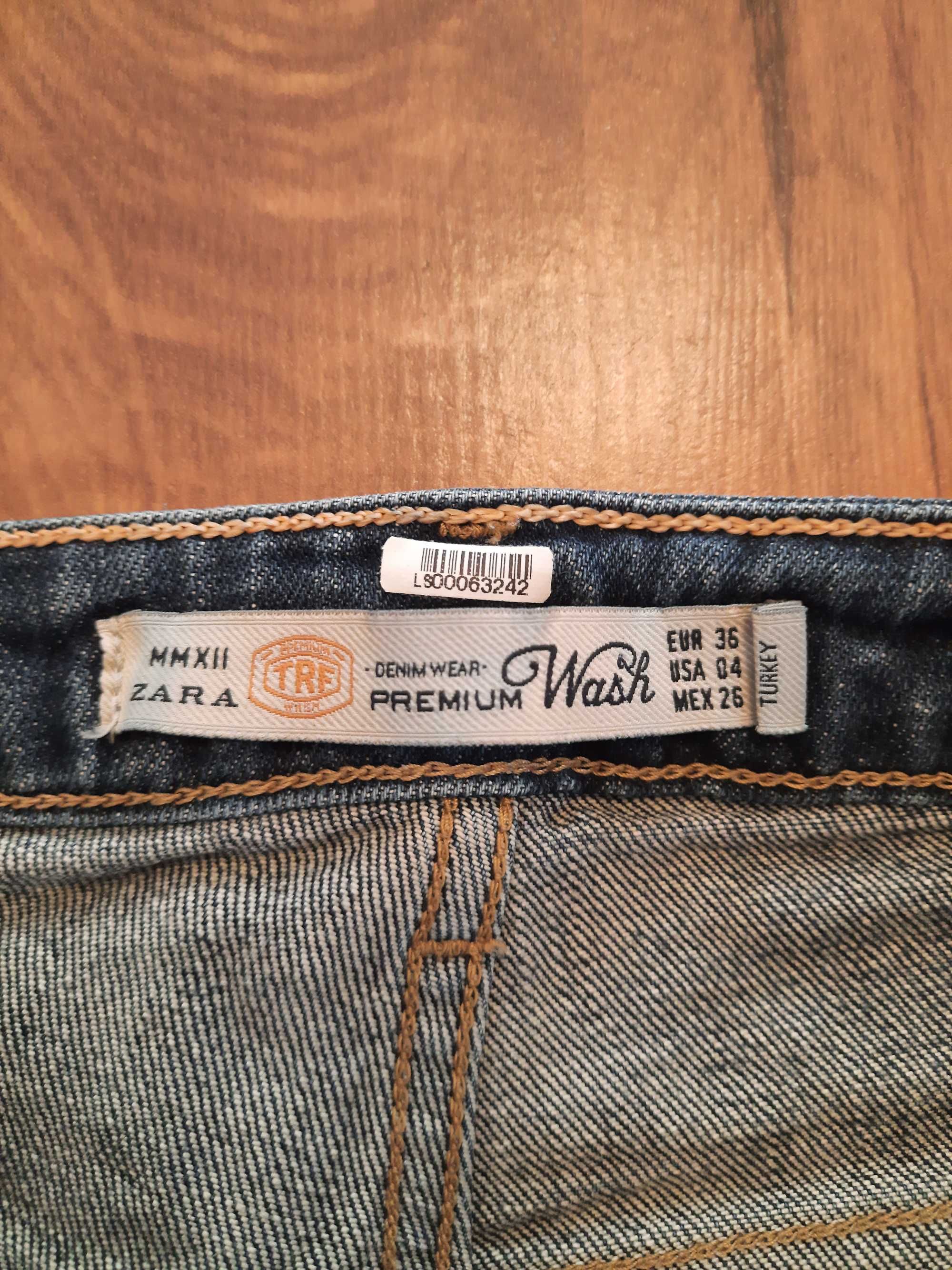 Szorty, spodenki jeansowe Zara Premium Wash TRF rozmiar 36