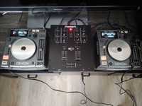 Konsola 2x Denon DN-S1000 1x Mixer Numark M101