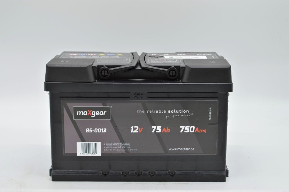 Nowy AKUMULATOR 12V 75AH 750A L- Maxgear 2 lata gwarancji KRAK