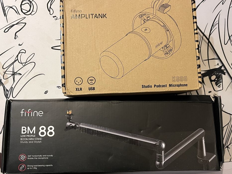 Студийный Микрофон Fifine K688 + пантограф в комплекте