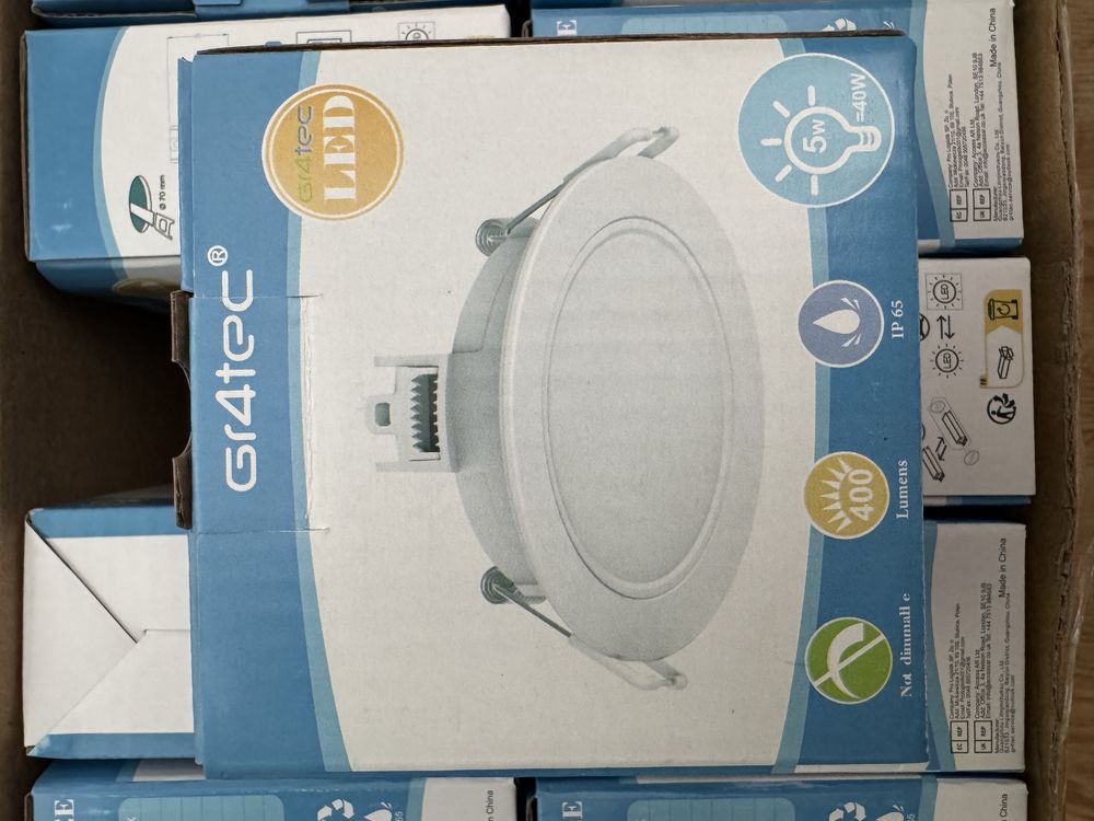 Oświetlenie LED sufitowe GR4TEC 5W – IP65 – 400lm – Biała oprawa