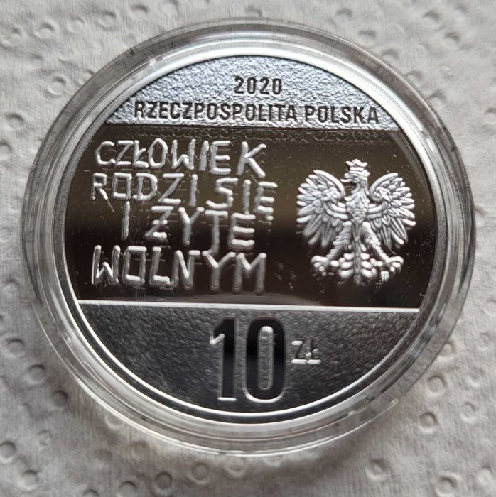 Kolekcjonerskie 10 zł 2020 r. 40 rocznica NSZZ "Solidarność", folder