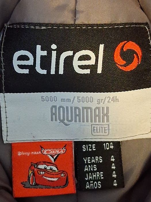 Spodnie ocieplane zimowe narciarskie 104 cm membrana