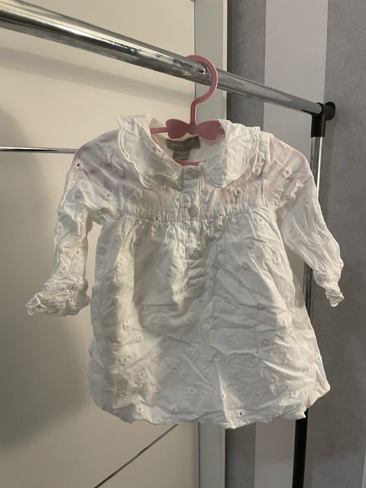 Biala dziewczeca elegancka sukienka primark 74