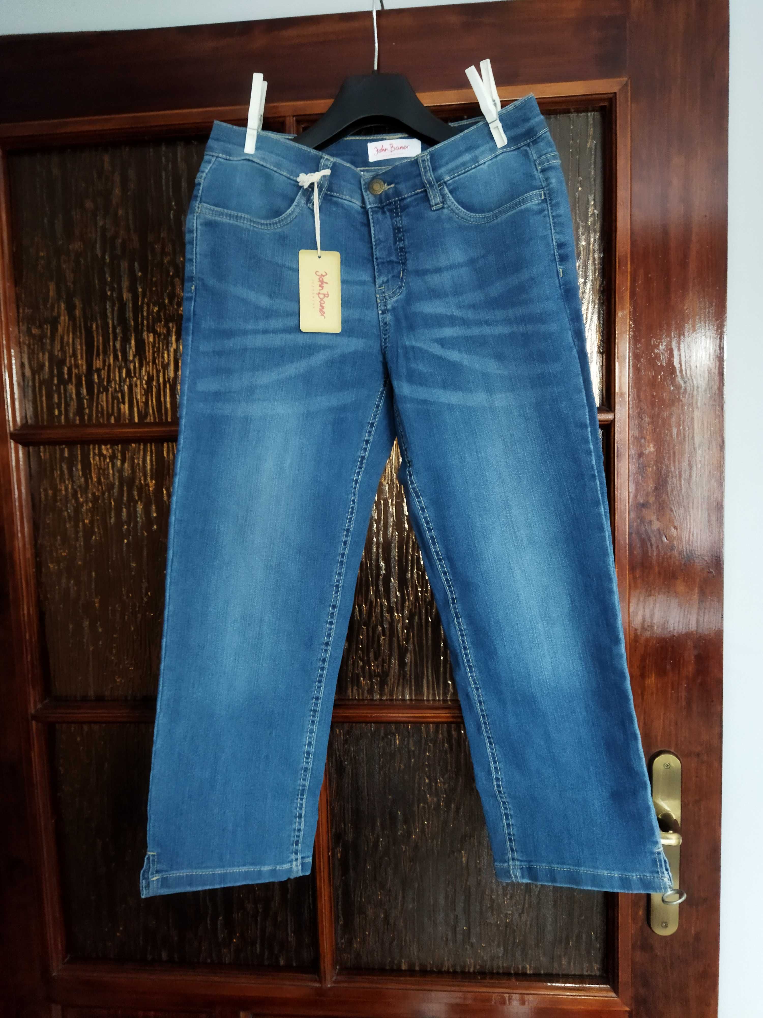 Spodnie NOWE damskie 36 Bonprix długość 7/8 dżinsy jeans John Baner