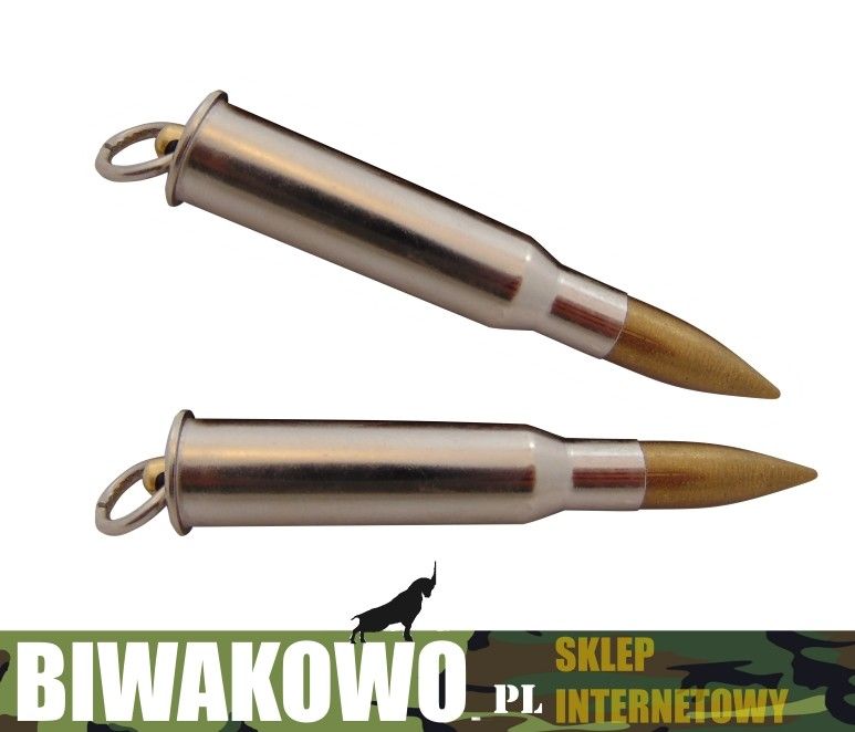 brelok do kluczy nabój 7.62 x 54r srebrny