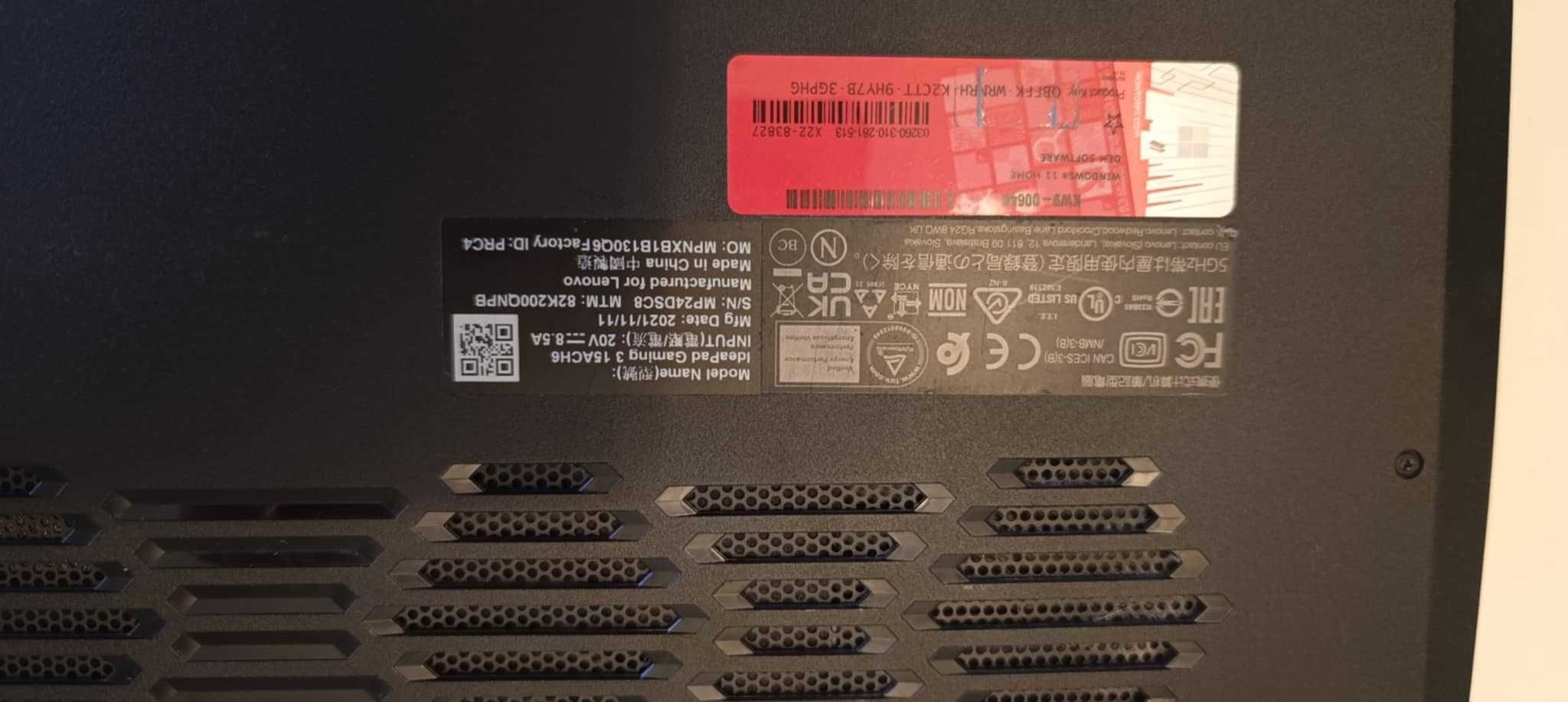 laptop lenovo ideapad gaming 3 15ACH6