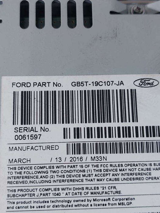 Ford Explorer 16-19 Магнитофон радио / Форд Эксплорер