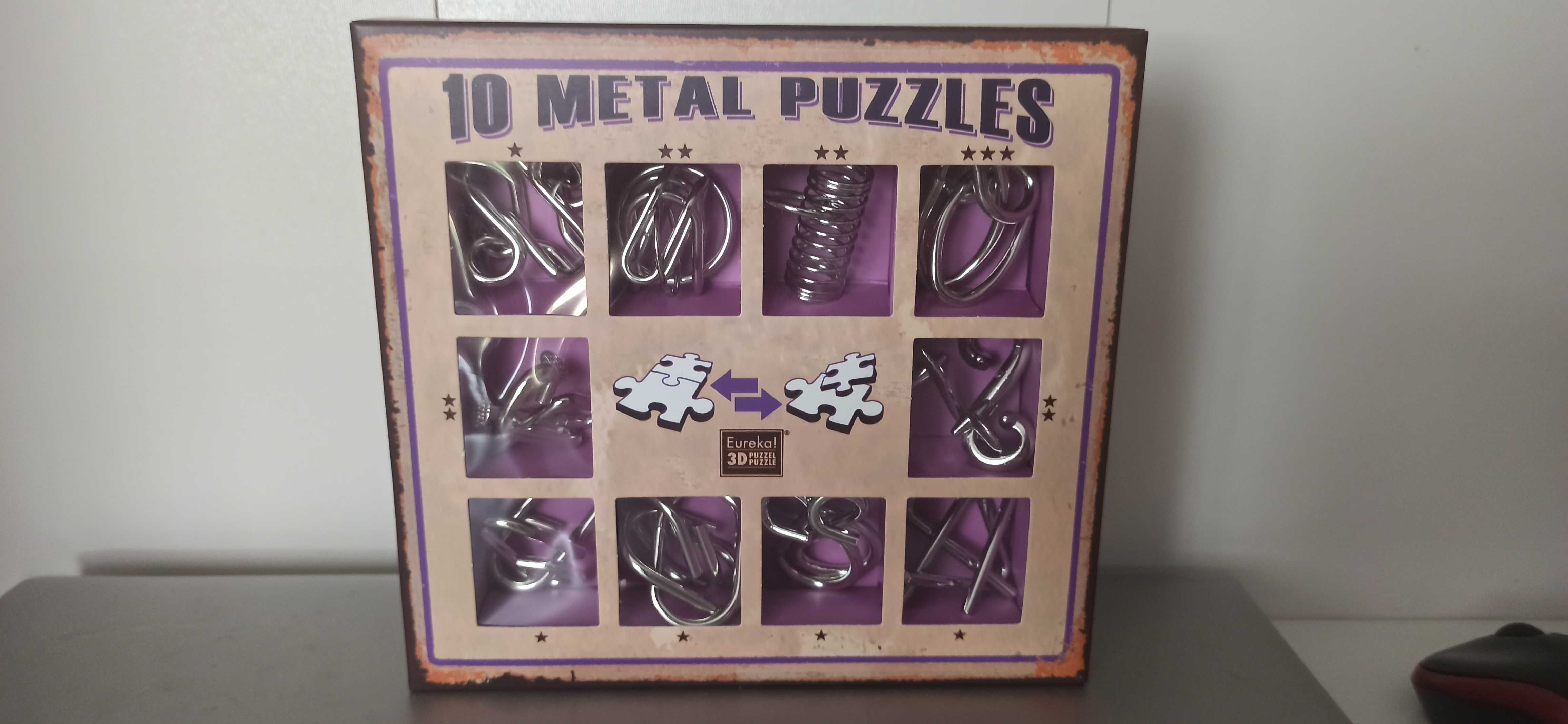 Puzzle metalowe. Łamigłówki. 2 opakowania. Nowe.