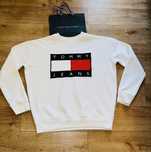 Женский белый оригинальный свитшот tommy hilfiger!