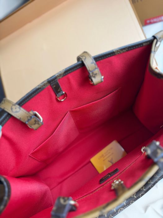 Сумка жіноча шопер тоут Louis Vuitton OnTheGo Monogram луи витон шкіра