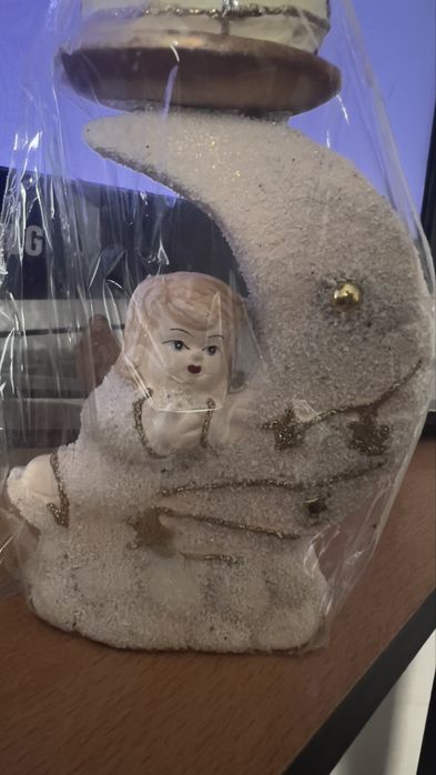 Castiçal com vela novo