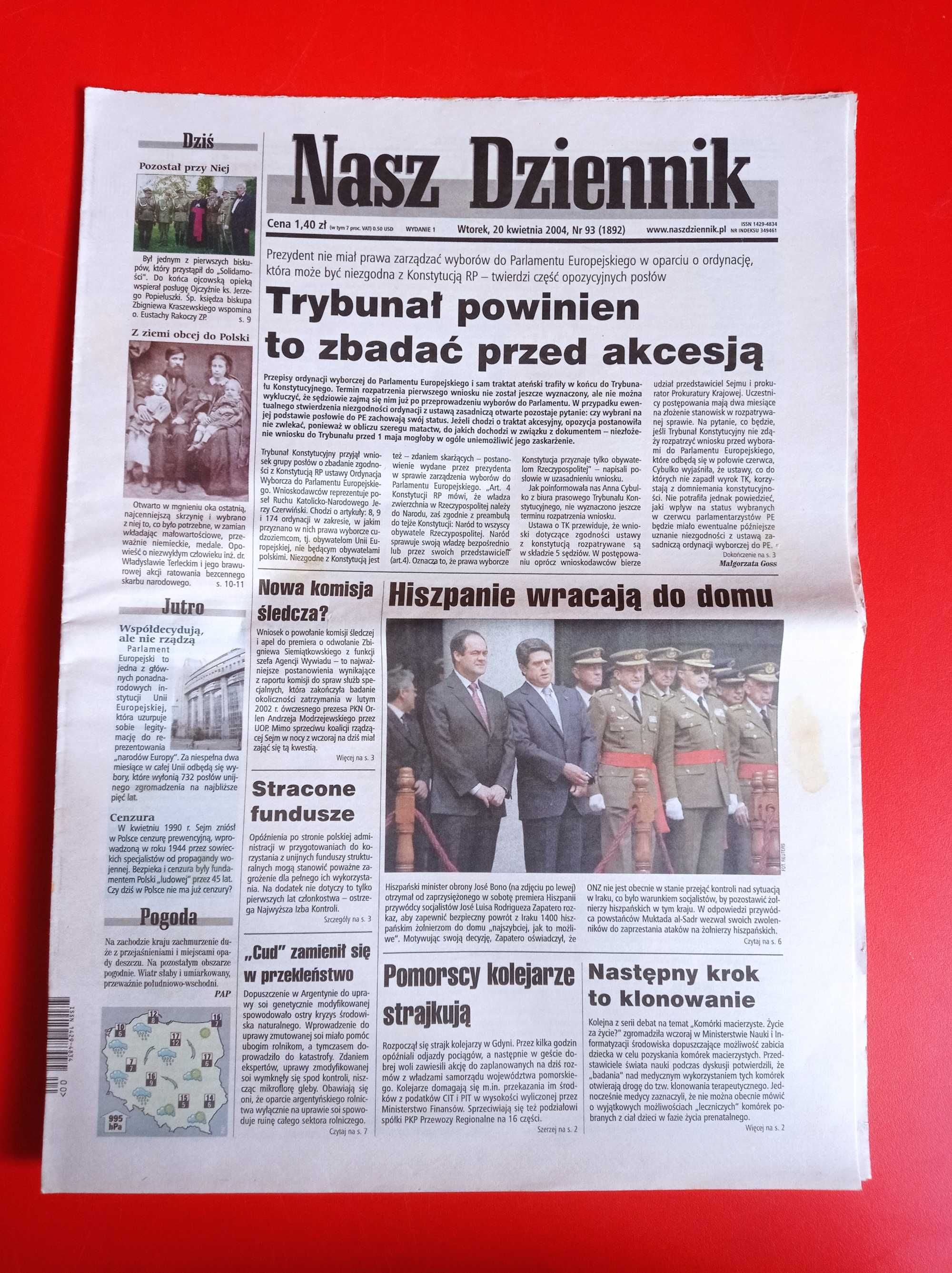Nasz Dziennik, nr 93/2004, 20 kwietnia 2004