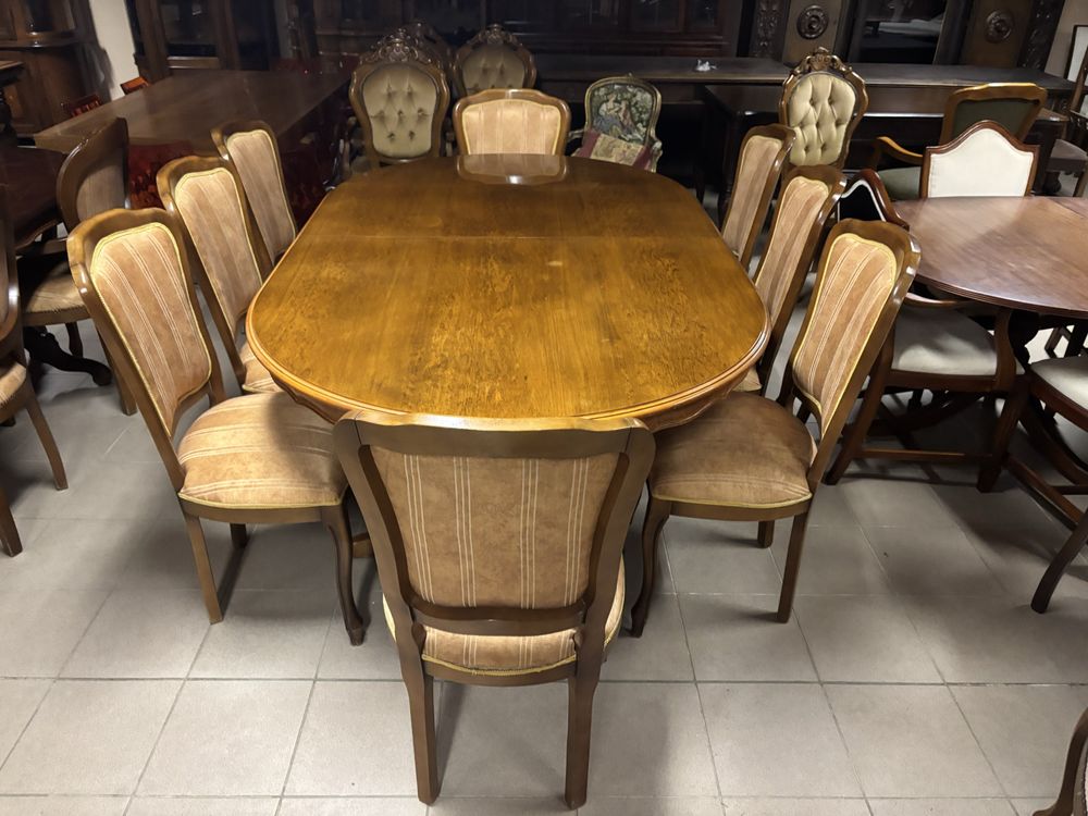 Wloski Stylowy Zestaw Rozkładany Stół 8 Krzeseł Meble Stylowe Italy