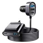 Joyroom ładowarka samochodowa 2xPD + 2xQC3.0/72W 1,5m czarna (JR-CL05)