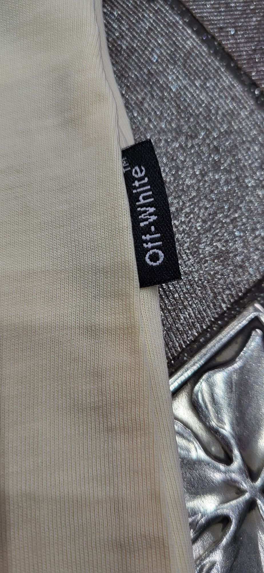 Off white beżowa koszulka męska premium XL