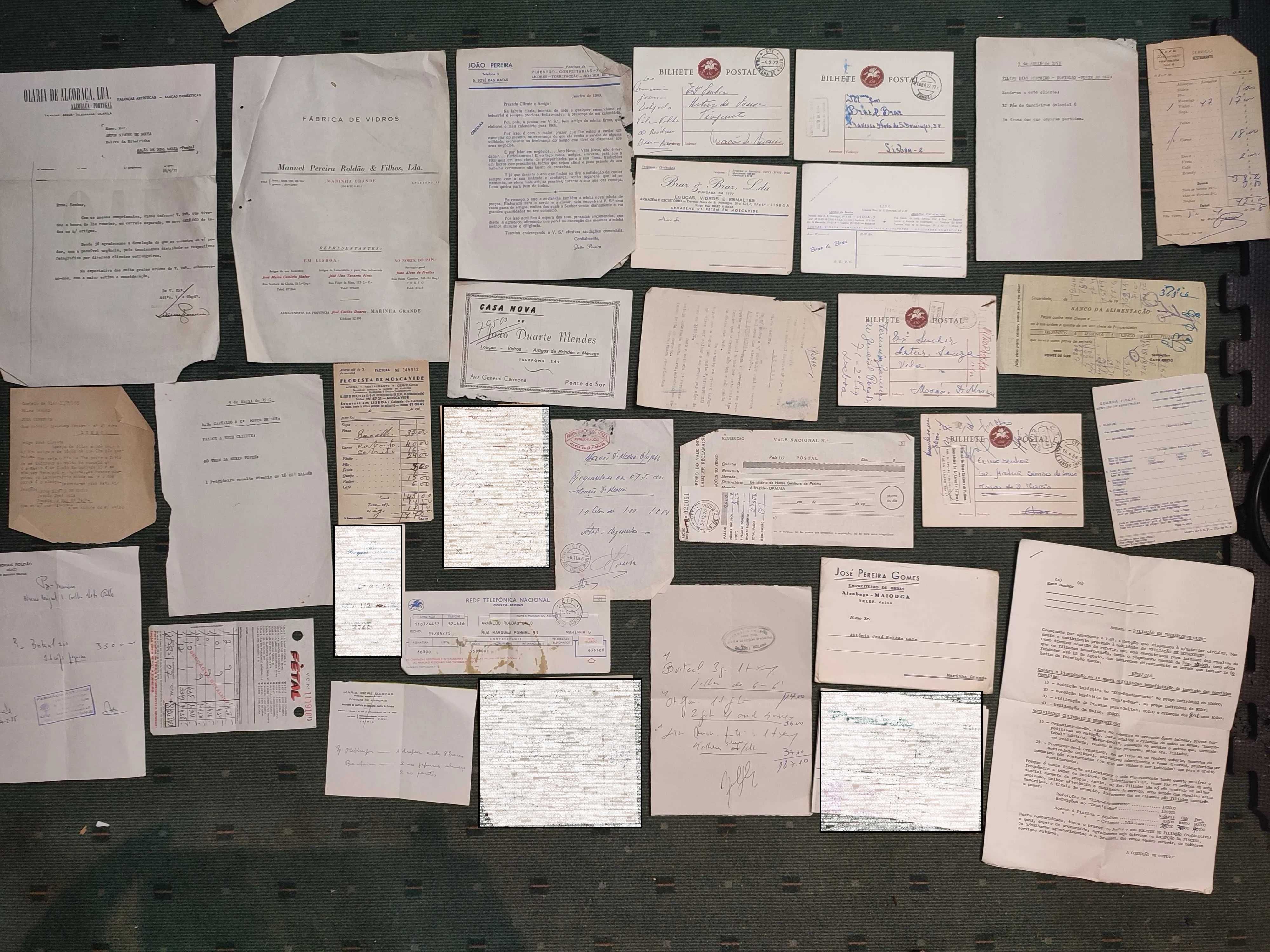 Lote com 250 documentos diversos