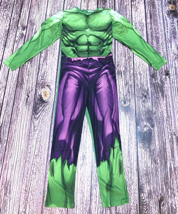 Новогодний костюм Халк с маской  для мальчика 7-8 лет, 122-128 см