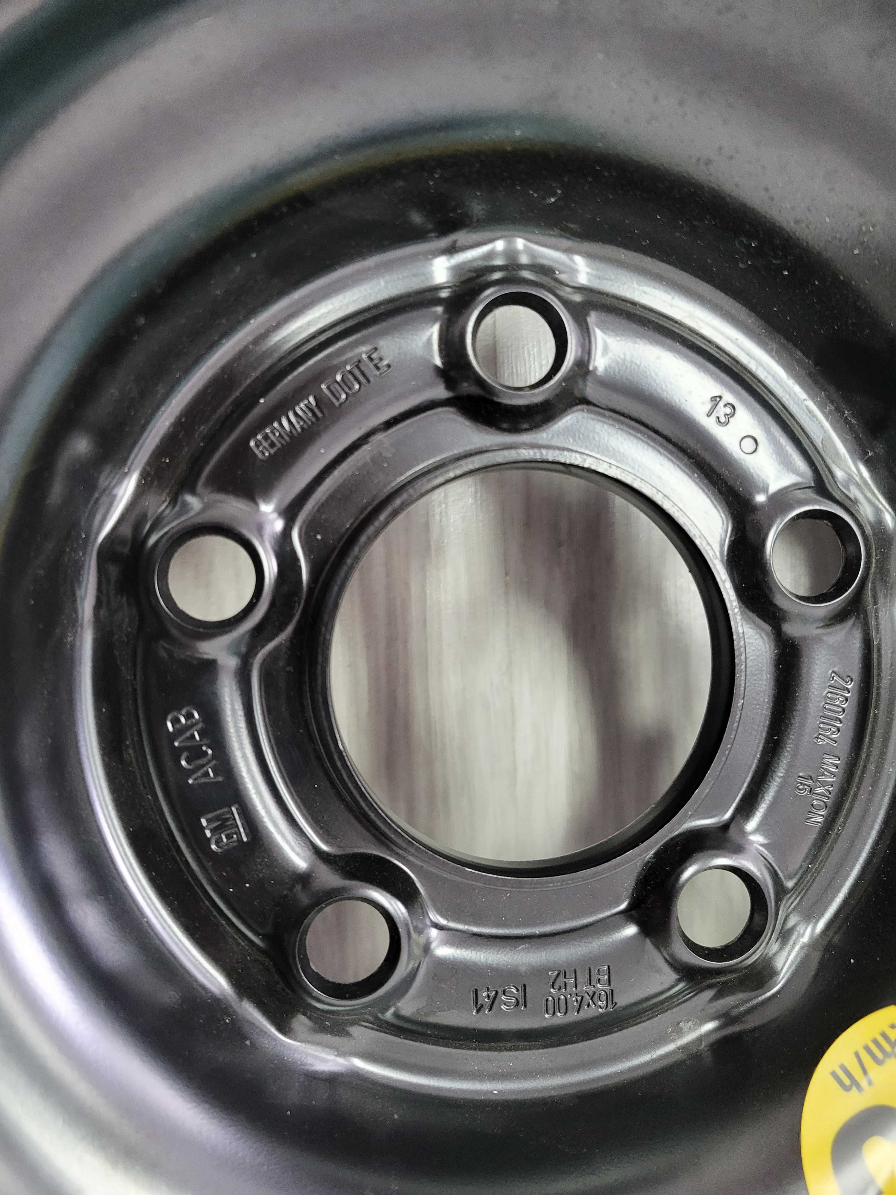 KOŁO r16 (((KD8/22)02 dojazdowe ASTRA VECTRA ZAFIRA 5x110 4T 4x16 ET41