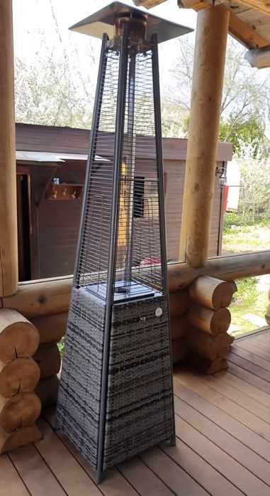 Вуличний газовий обігрівач піраміда ротанг уличный газовый обогревател