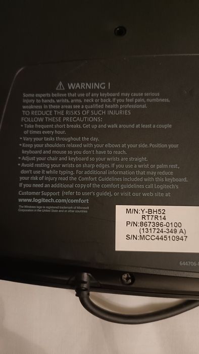 Klawiatura komputerowa Logitech multimedialna