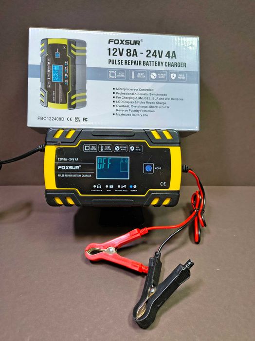 Сучасний зарядник 8A для 12V/24V АКБ - розумна зарядка для авто, мото