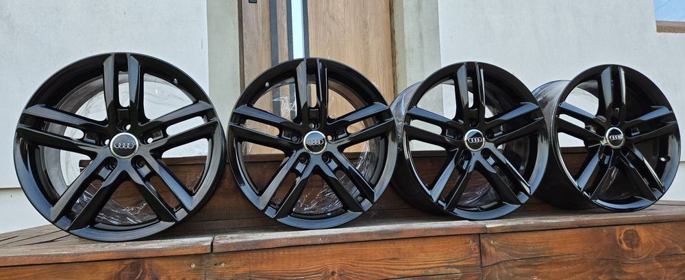 18 5x112 OEM AUDI S-line a4 b8 b9 a5 a6 c7 c8 a7 a8 q3 q5 czarny piano