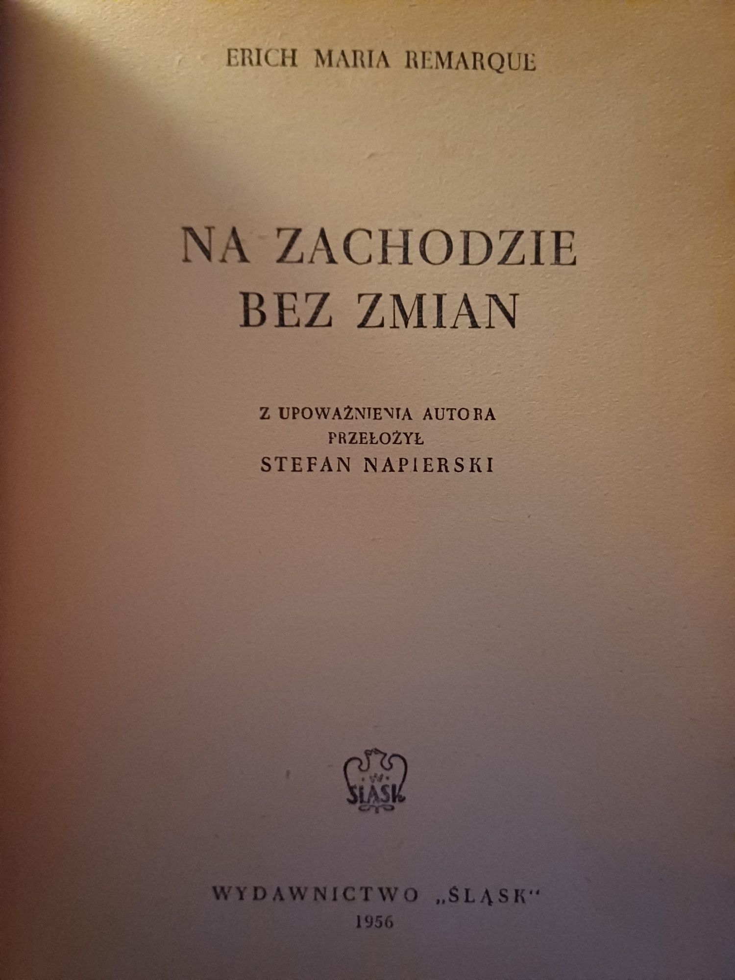 Na zachodzie bez zmian  - Erich Maria Remarque