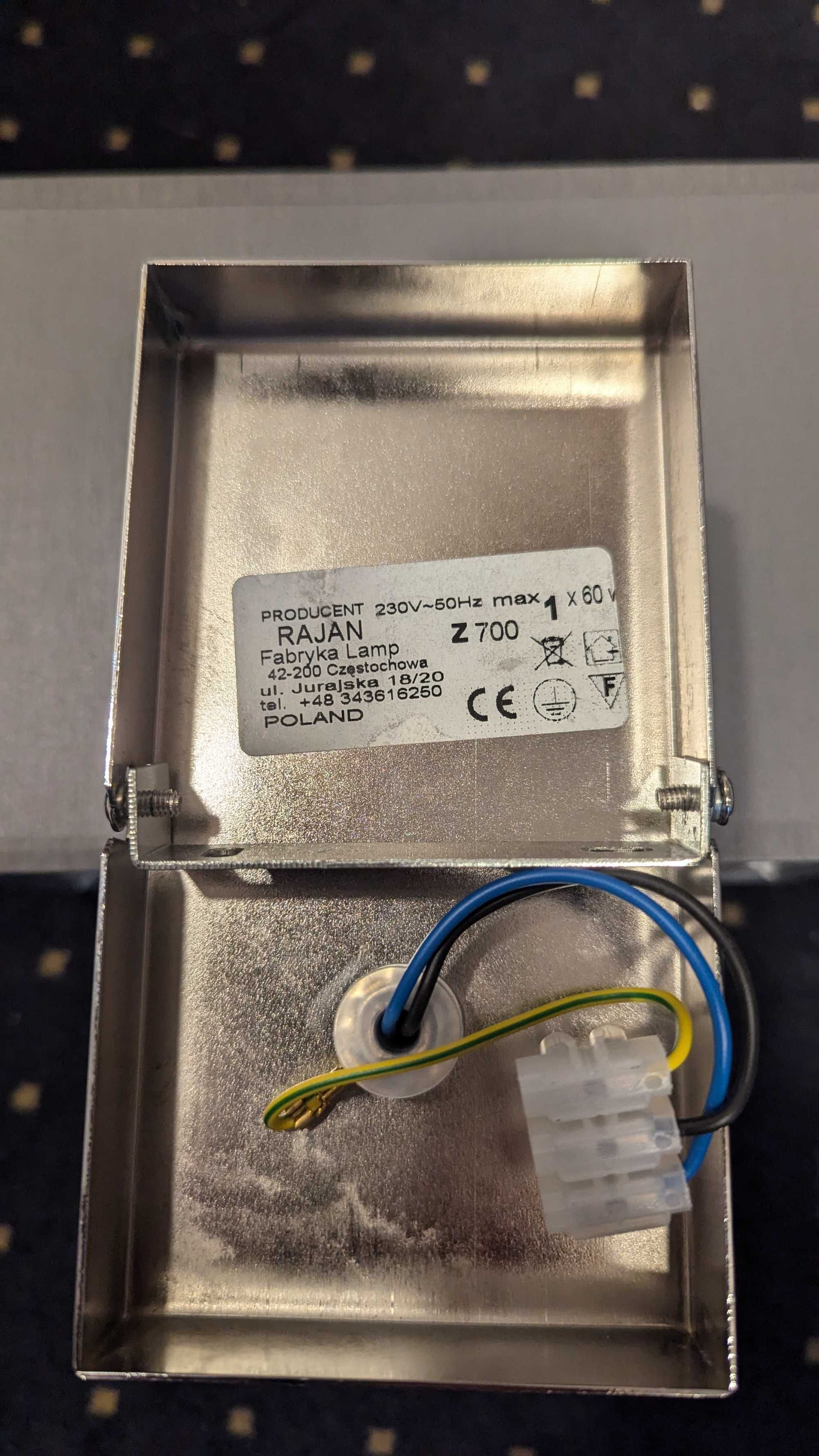 Lampka ścienna Rajan szara Nowa
