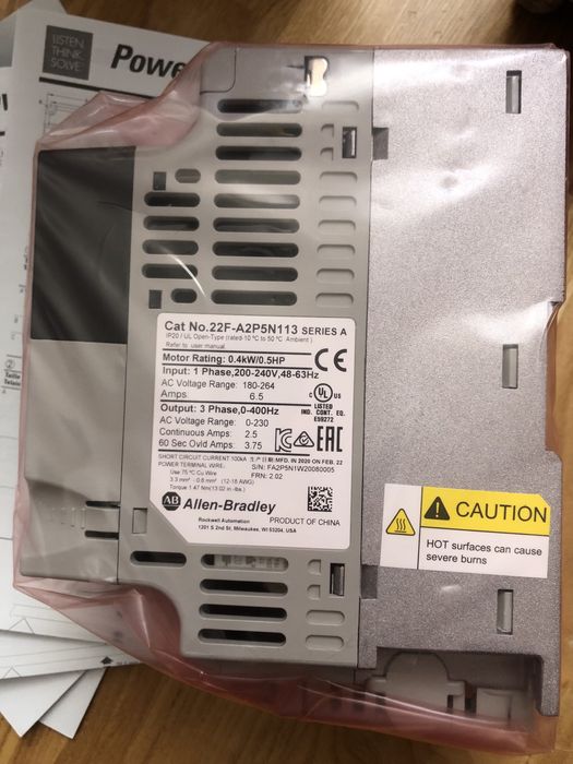 Nowy falownik Powerflex 4M 22F-A2P5N113 0.4kW/0.5HP 1 fazowy