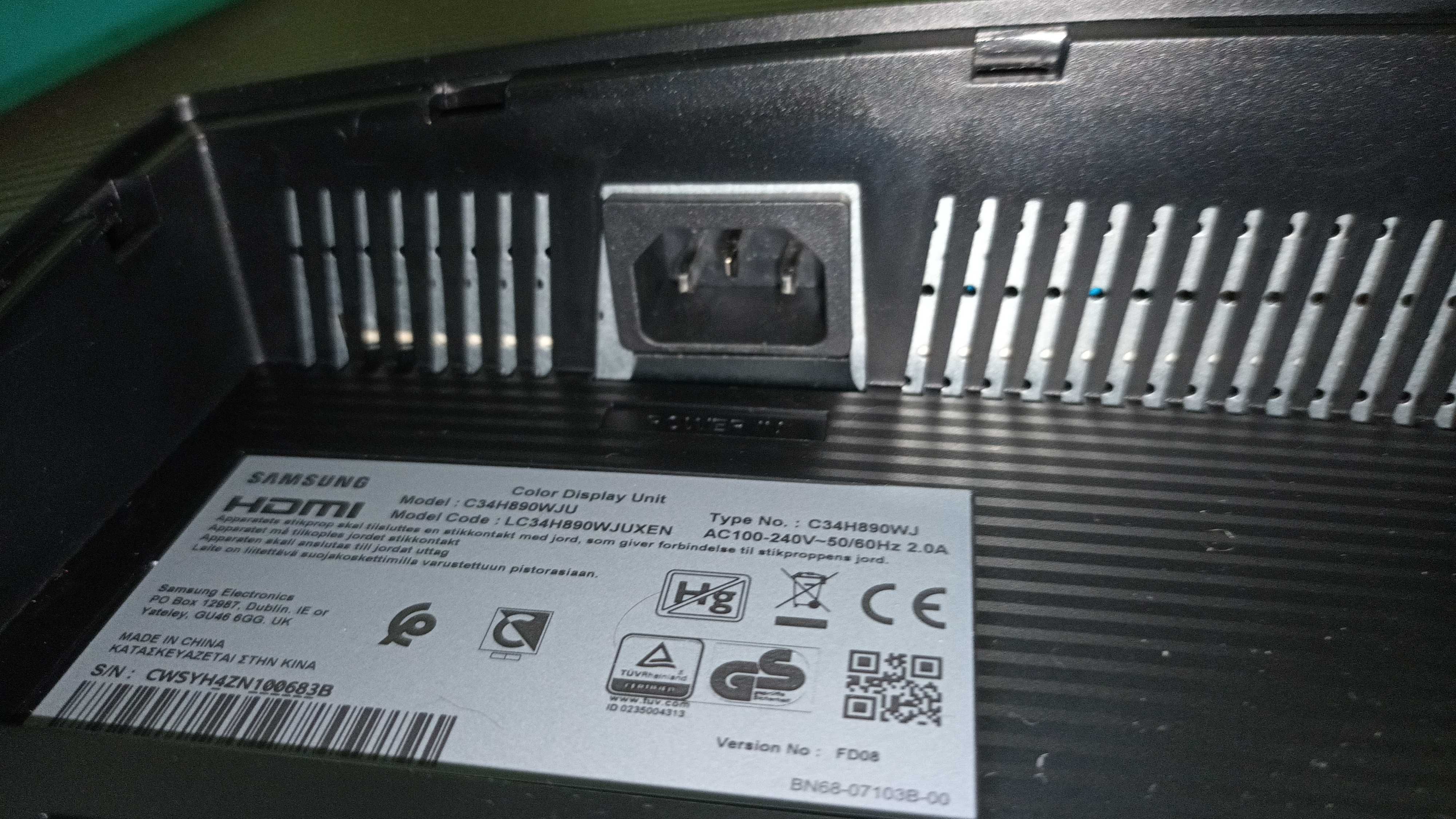 Монітор 34" Samsung C34H890WJU