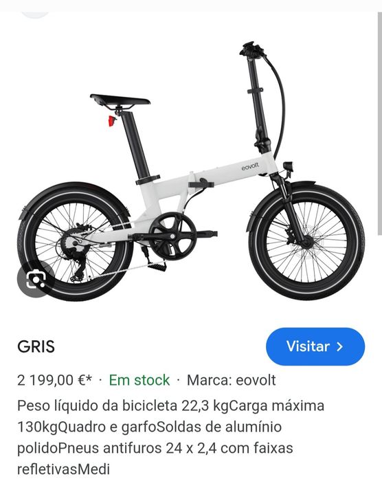 Bicicleta elétrica 100% nova com garantia roda 52cm